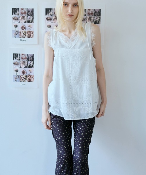 flaeu(フラユ)の「Nostalgic Flower Pants(その他パンツ・レディース・アイボリー/ブラック・FREE)」の14枚目の写真