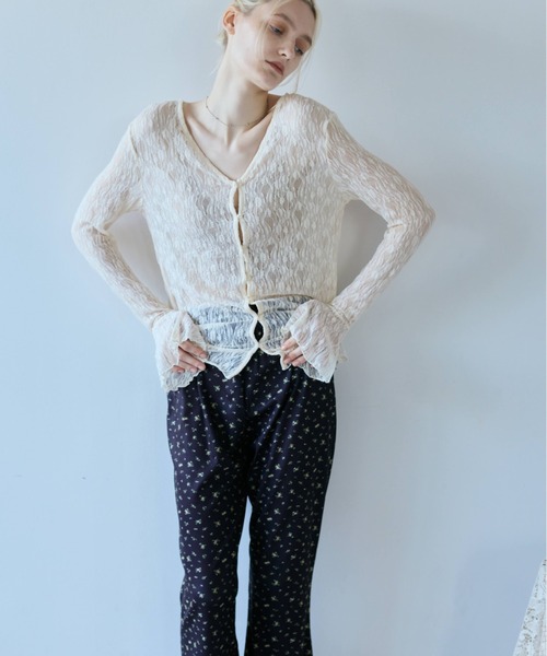 flaeu(フラユ)の「Nostalgic Flower Pants(その他パンツ・レディース・アイボリー/ブラック・FREE)」の18枚目の写真