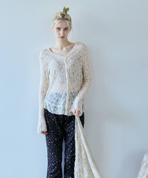 flaeu(フラユ)の「Nostalgic Flower Pants(その他パンツ・レディース・アイボリー/ブラック・FREE)」の19枚目の写真