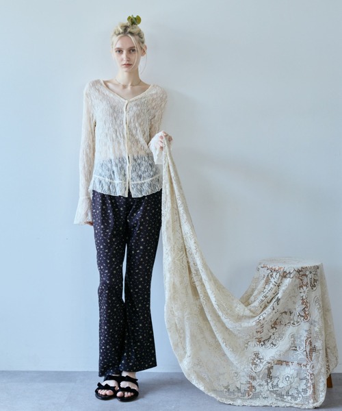 flaeu(フラユ)の「Nostalgic Flower Pants(その他パンツ・レディース・アイボリー/ブラック・FREE)」の16枚目の写真