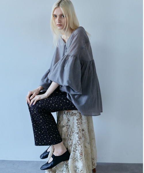 flaeu(フラユ)の「Nostalgic Flower Pants(その他パンツ・レディース・アイボリー/ブラック・FREE)」の20枚目の写真