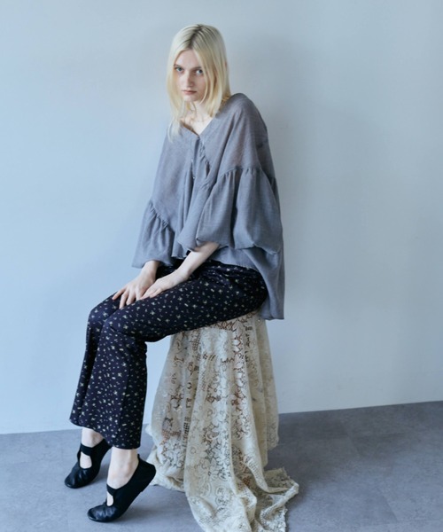 flaeu(フラユ)の「Nostalgic Flower Pants(その他パンツ・レディース・アイボリー/ブラック・FREE)」の22枚目の写真