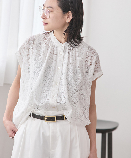 JOURNAL STANDARD(ジャーナルスタンダード)の「《追加3》レースタックボリュームシャツ(シャツ/ブラウス・レディース・ブラック/ホワイト・FREE)」の15枚目の写真