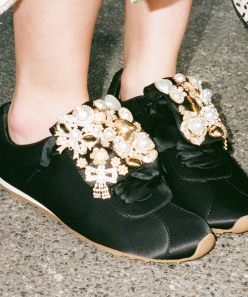 Jeffrey Campbell(ジェフリーキャンベル)の「キラキラ ビジュースニーカー(スニーカー・レディース・ブラック・36/38/35)」の15枚目の写真