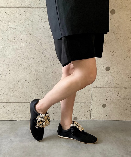 Jeffrey Campbell(ジェフリーキャンベル)の「キラキラ ビジュースニーカー(スニーカー・レディース・ブラック・36/38/35)」の6枚目の写真