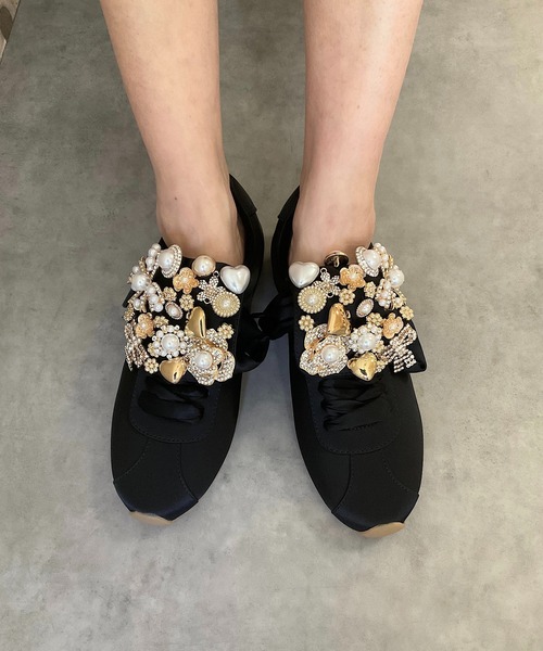 Jeffrey Campbell(ジェフリーキャンベル)の「キラキラ ビジュースニーカー(スニーカー・レディース・ブラック・36/38/35)」の7枚目の写真