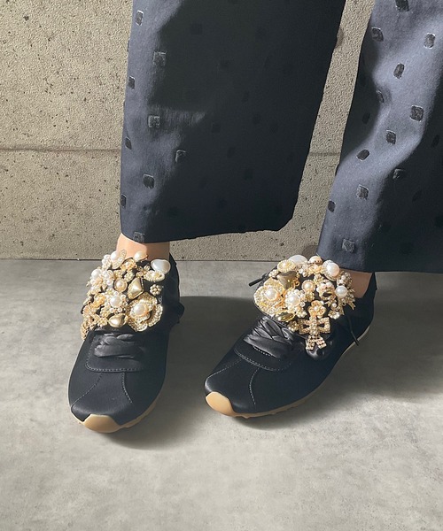 Jeffrey Campbell(ジェフリーキャンベル)の「キラキラ ビジュースニーカー(スニーカー・レディース・ブラック・36/38/35)」の10枚目の写真