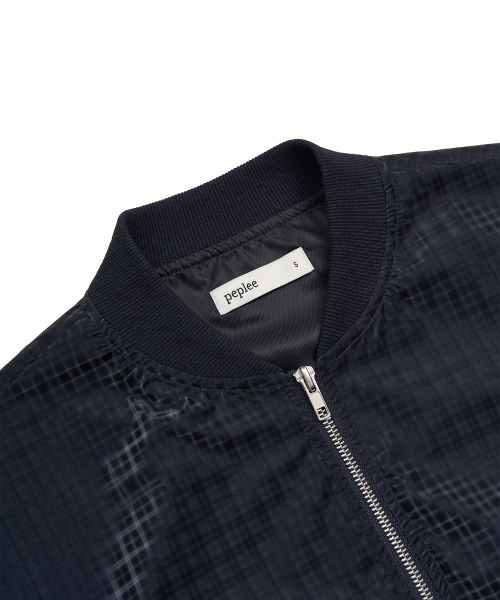 PEPLEE（ペプリー）の「Check MA-1 Jacket (Navy)（ブルゾン・レディース・その他・SMALL/MEDIUM）」の4枚目の写真