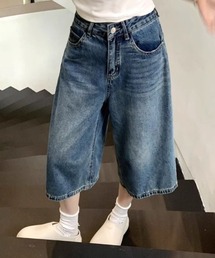LAC-VERT | ワイドデニムハーフパンツ(デニムパンツ)