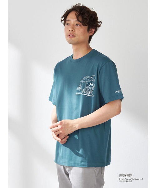 McGREGOR（マックレガー）の「【PEANUTS】プリントT（パラソル）（Tシャツ/カットソー・メンズ・チャコール/グリーン・M/L/XL）」の2枚目の写真
