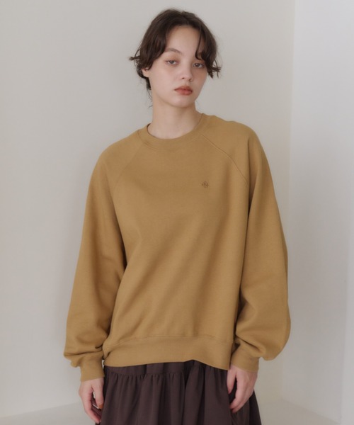 OLUN(オルン)の「"OLUN" Logo Raglan Over Sweat/"OLUN"ロゴ刺繍ラグランオーバースウェット(スウェット・レディース・ブラウン/グレー/アイボリー・FREE)」の12枚目の写真
