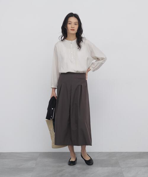 human woman(ヒューマンウーマン)の「◆C/Nダンプボックスタックスカート(スカート・レディース・ベージュ/グレー系その他・SMALL/MEDIUM)」の18枚目の写真