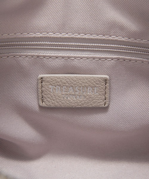 TREASURE TOPKAPI(トレジャートプカピ)の「【TREASURE TOPKAPI】ソフトレザー ムーンフォルム 2WAY ショルダーバッグ(ショルダーバッグ・レディース・ライトグレー/ブラック・FREE)」の16枚目の写真
