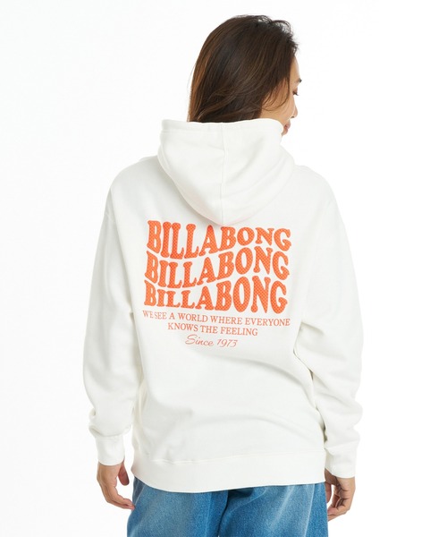 BILLABONG(ビラボン)の「BILLABONG/ビラボン プルオーバー パーカー BG014022(パーカー・レディース・ホワイト/ブラック/ピンク・L/M)」の5枚目の写真