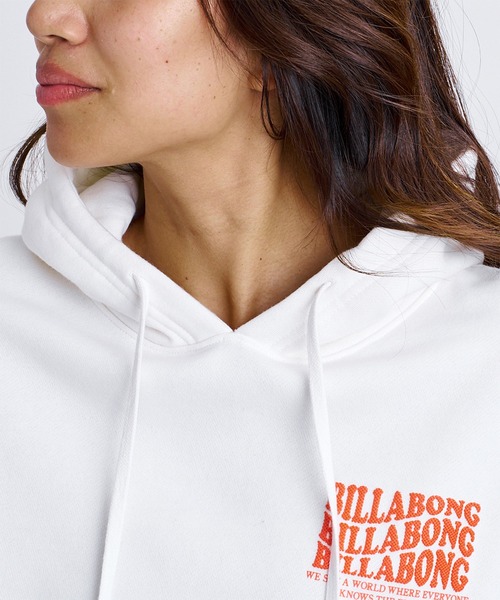 BILLABONG(ビラボン)の「BILLABONG/ビラボン プルオーバー パーカー BG014022(パーカー・レディース・ホワイト/ブラック/ピンク・L/M)」の6枚目の写真