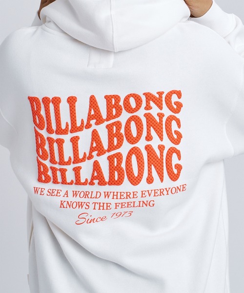 BILLABONG(ビラボン)の「BILLABONG/ビラボン プルオーバー パーカー BG014022(パーカー・レディース・ホワイト/ブラック/ピンク・L/M)」の9枚目の写真