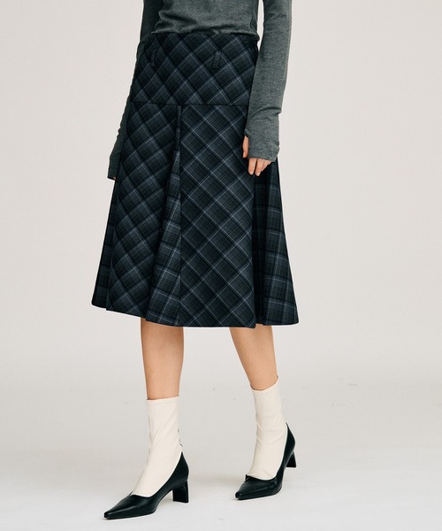 PRANK PROJECT(プランクプロジェクト)の「【2026Autumn Pre-Order】ボンテッドフレアスカート / Bonded Flare Skirt(スカート・レディース・グレー/ネイビー・38/36)」の22枚目の写真