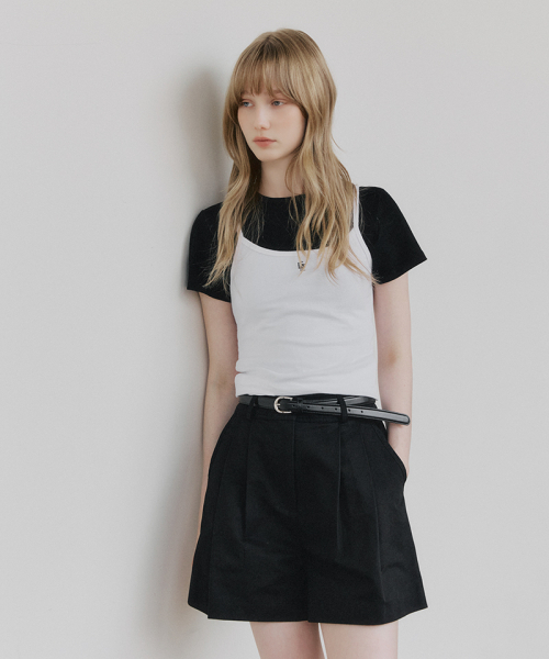 LEFTSEOUL（レフトソウル）の「デイリー スリーブレス トップ [7COL]（Tシャツ/カットソー・レディース・ホワイト/ダークネイビー/ブラック/グレー/スカイブルー/ライトグレー/ライトピンク・FREE）」の8枚目の写真