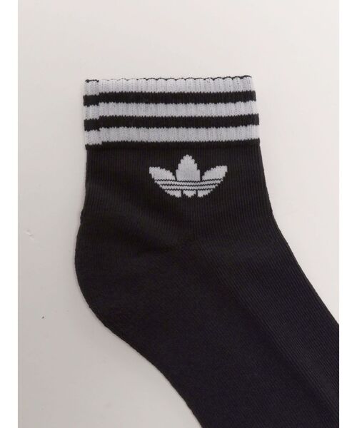adidas（アディダス）の「【adidas】3 STRIPES ANKLE SOCKS 3 PAIRS（ソックス/靴下・レディース・ホワイト/ブラック・FREE）」の4枚目の写真