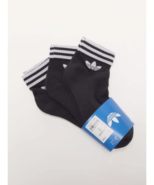 adidas（アディダス）の「【adidas】3 STRIPES ANKLE SOCKS 3 PAIRS（ソックス/靴下・レディース・ホワイト/ブラック・FREE）」の6枚目の写真