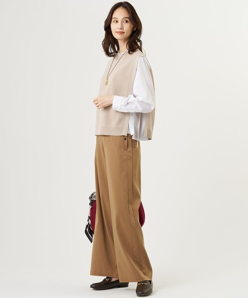 J.PRESS Ladies(J.プレス レディス)の「【一枚で着映え】コンパクトエステネージュ フロント フリル ブラウス(シャツ/ブラウス・レディース・ホワイト系/ネイビー系1/サックスブルー系/ライトグレー系1・XS)」の11枚目の写真