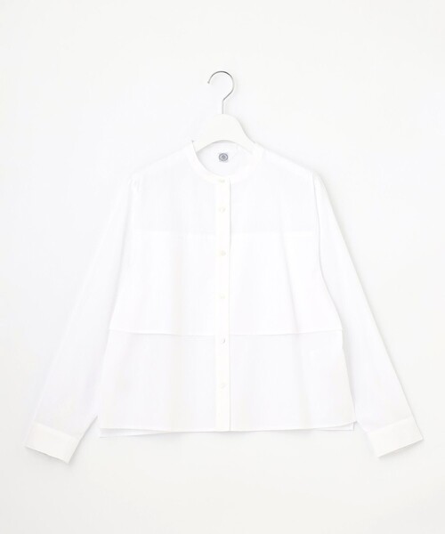 J.PRESS Ladies(J.プレス レディス)の「【一枚で着映え】コンパクトエステネージュ フロント フリル ブラウス(シャツ/ブラウス・レディース・ホワイト系/ネイビー系1/サックスブルー系/ライトグレー系1・XS)」の14枚目の写真
