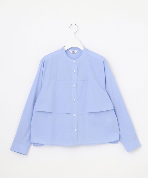 J.PRESS Ladies(J.プレス レディス)の「【一枚で着映え】コンパクトエステネージュ フロント フリル ブラウス(シャツ/ブラウス・レディース・ホワイト系/ネイビー系1/サックスブルー系/ライトグレー系1・XS)」の16枚目の写真