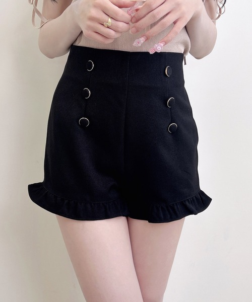 INGNI(イング)の「裾フリルショートパンツ(その他パンツ・レディース・ブラック/グレー・FREE)」の4枚目の写真