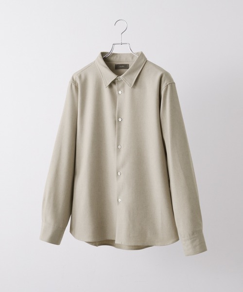CLEL（クレイル）の「【CLEL】Linen Blend Regular Collar Shirt / リネンブレンド レギュラーカラーシャツ【セットアップ対応】（シャツ/ブラウス・メンズ・ナチュラル/ベージュ/ブラック/ブラック系・XS/S/L/M）」の5枚目の写真