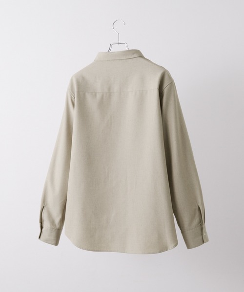 CLEL（クレイル）の「【CLEL】Linen Blend Regular Collar Shirt / リネンブレンド レギュラーカラーシャツ【セットアップ対応】（シャツ/ブラウス・メンズ・ナチュラル/ベージュ/ブラック/ブラック系・XS/S/L/M）」の6枚目の写真