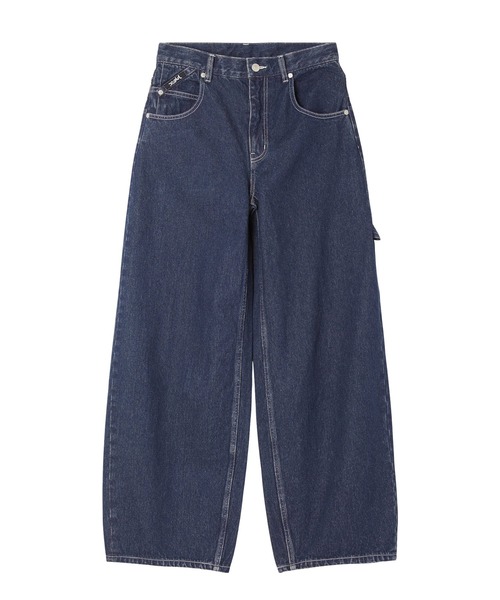 X-girl(エックスガール)の「LOOP WITH BUCKLE WIDE LEG DENIM PANTS(デニムパンツ・レディース・ブラック/インディゴブルー・S/M)」の19枚目の写真