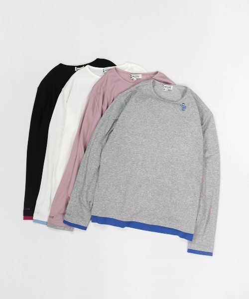 STUDIO PICONE(スタジオピッコーネ)の「ワッペン付きバイカラープルオーバー(Tシャツ/カットソー・レディース・グレー/ブラック/ホワイト/ピンク・LL/L/M)」の13枚目の写真