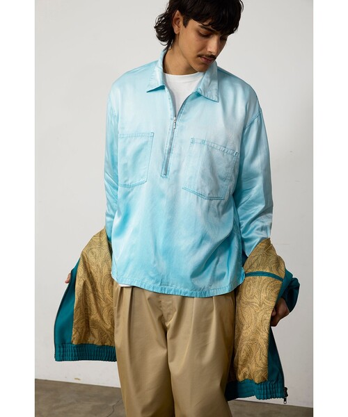 BEAMS(ビームス)の「フェード ショートシャツ(シャツ/ブラウス・メンズ・パープル/サックスブルー・M/XL/L/S)」の4枚目の写真