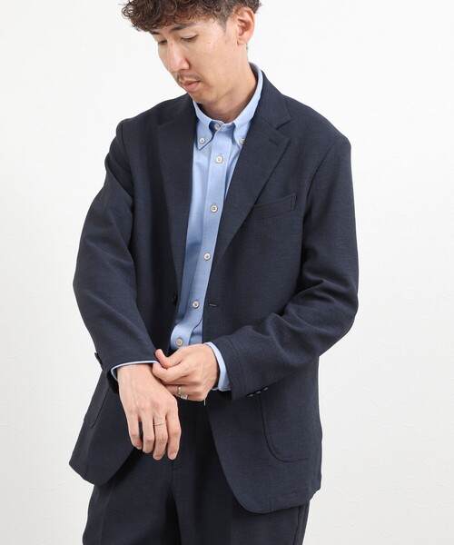 NOLLEY’S(ノーリーズ)の「《ビジカジ/セットアップ対応》ブッチャーイージーJK 26AW(テーラードジャケット・メンズ・グレー/ネイビー/ベージュ・S/XL/L/M)」の4枚目の写真