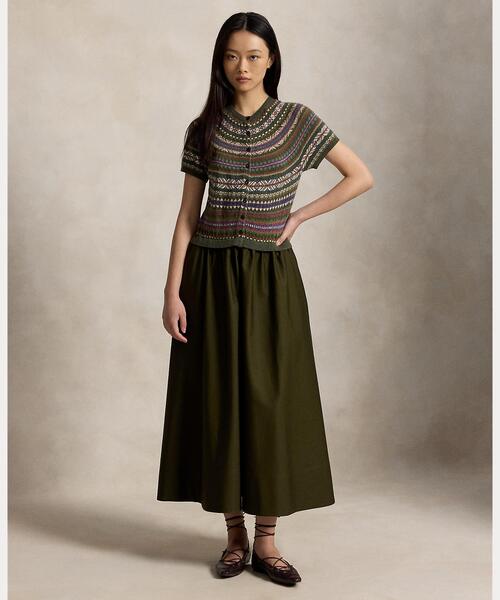 POLO RALPH LAUREN(ポロ ラルフ ローレン)の「ハイブリッド フェア アイルボディス ドレス(ワンピース・レディース・グリーン系2・M/XS/S)」の1枚目の写真