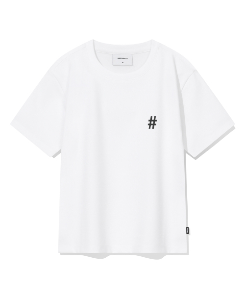 BEENTRILL(ビントリル)の「ウィメンズスタンダードハッシュタグスリムフィット半袖Tシャツ(ホワイト)(Tシャツ/カットソー・レディース・その他・SMALL/X-SMALL)」の2枚目の写真
