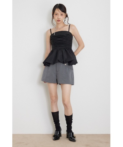 rienda(リエンダ)の「ペプラムベアトップス 夏服 秋服(シャツ/ブラウス・レディース・ホワイト/ブラック系その他/ブラック・MEDIUM/SMALL)」の18枚目の写真