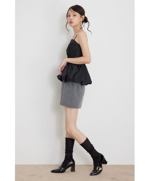 rienda(リエンダ)の「ペプラムベアトップス 夏服 秋服(シャツ/ブラウス・レディース・ホワイト/ブラック系その他/ブラック・MEDIUM/SMALL)」の19枚目の写真