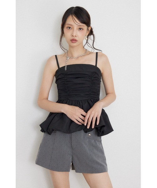 rienda(リエンダ)の「ペプラムベアトップス 夏服 秋服(シャツ/ブラウス・レディース・ホワイト/ブラック系その他/ブラック・MEDIUM/SMALL)」の20枚目の写真