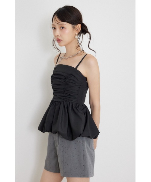 rienda(リエンダ)の「ペプラムベアトップス 夏服 秋服(シャツ/ブラウス・レディース・ホワイト/ブラック系その他/ブラック・MEDIUM/SMALL)」の21枚目の写真