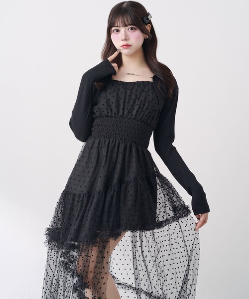 Belle Charme(ベルシャルム)の「【Belle Charme 】Belle Charme Chain Bolero(カーディガン/ボレロ・レディース・オフホワイト/ピンク・FREE)」の5枚目の写真
