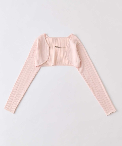 Belle Charme(ベルシャルム)の「【Belle Charme 】Belle Charme Chain Bolero(カーディガン/ボレロ・レディース・オフホワイト/ピンク・FREE)」の13枚目の写真