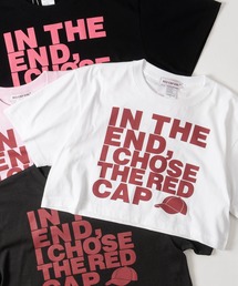 【a-r】〔RedCapGirl/レッドキャップガール〕RCGロゴプリント  ショート丈Tシャツ レディース クロップド