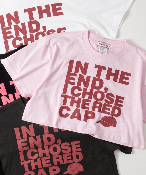 Red Cap Girl(レッドキャプガール)の「【a-r】〔RedCapGirl/レッドキャップガール〕RCGロゴプリント ショート丈Tシャツ レディース クロップド(Tシャツ/カットソー・レディース・グレー系2/ブラック系2/ブラック系1/ホワイト系1/ピンク系1/ホワイト系2/グレー系1/ピンク系2・LARGE/MEDIUM)」の8枚目の写真