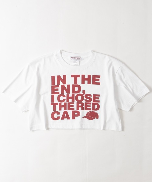 Red Cap Girl(レッドキャプガール)の「【a-r】〔RedCapGirl/レッドキャップガール〕RCGロゴプリント ショート丈Tシャツ レディース クロップド(Tシャツ/カットソー・レディース・グレー系2/ブラック系2/ブラック系1/ホワイト系1/ピンク系1/ホワイト系2/グレー系1/ピンク系2・LARGE/MEDIUM)」の21枚目の写真