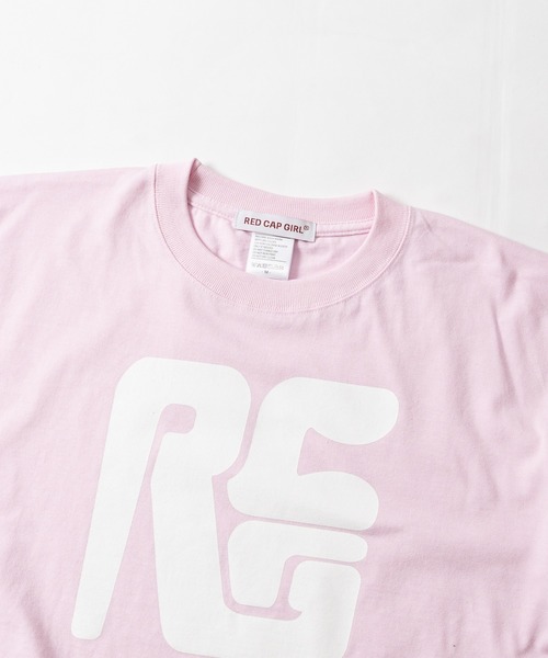 Red Cap Girl(レッドキャプガール)の「【a-r】〔RedCapGirl/レッドキャップガール〕RCGロゴプリント ショート丈Tシャツ レディース クロップド(Tシャツ/カットソー・レディース・グレー系2/ブラック系2/ブラック系1/ホワイト系1/ピンク系1/ホワイト系2/グレー系1/ピンク系2・LARGE/MEDIUM)」の9枚目の写真