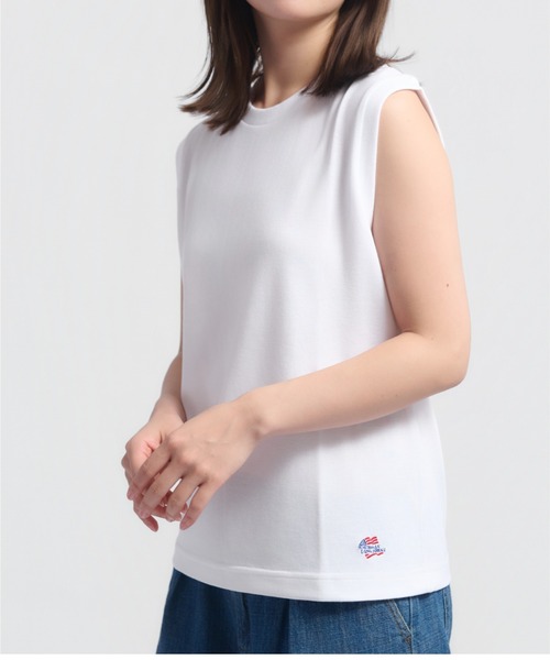 JEMORGAN(ジェーイーモーガン)の「T/Cカノコ ノースリーブ(タンクトップ・レディース・ホワイト/チャコール/グリーン/イエロー/ブラック/ネイビー/レッド・FREE)」の1枚目の写真
