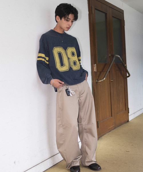 WEGO(ウィゴー)の「WEGO/【26年秋冬新作】ナンバリングT(LS)(Tシャツ/カットソー・メンズ・ブラック/ホワイト/ネイビー・LARGE/MEDIUM)」の6枚目の写真