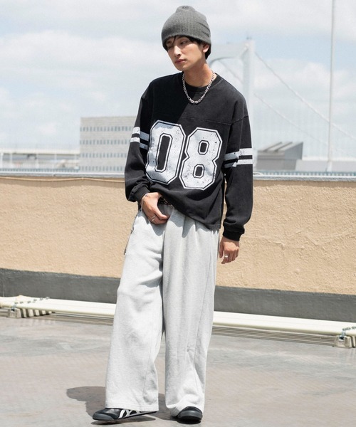 WEGO(ウィゴー)の「WEGO/【26年秋冬新作】ナンバリングT(LS)(Tシャツ/カットソー・メンズ・ブラック/ホワイト/ネイビー・LARGE/MEDIUM)」の5枚目の写真