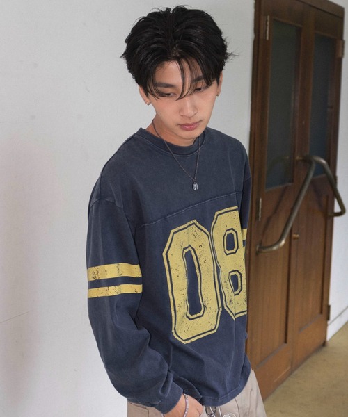 WEGO(ウィゴー)の「WEGO/【26年秋冬新作】ナンバリングT(LS)(Tシャツ/カットソー・メンズ・ブラック/ホワイト/ネイビー・LARGE/MEDIUM)」の11枚目の写真